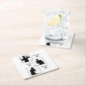 Joint Birthday Triple the Fun Minimalist White Kartonnen Onderzetters (Insitu)