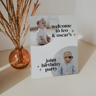 Joint Boys Verjaardag Arches Reclamebord Met Voetstuk