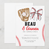 Joint Combined Birthday Party Invitation Boy Girl Kaart (Voorkant / Achterkant)