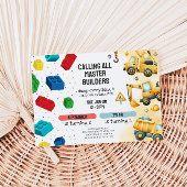 Joint Construction & Building Blocks Birthday Kaart