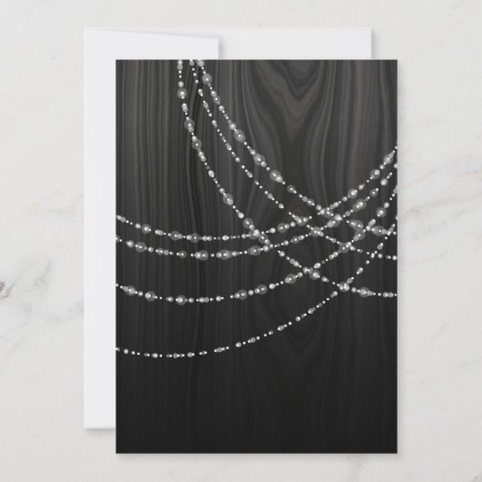 Joint Double String Lights Zwart Wit Verjaardag Kaart (Achterkant)