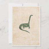 Joint Dual Dinosaurus Vulkaan Verjaardagsuitnodigi Kaart (Achterkant)