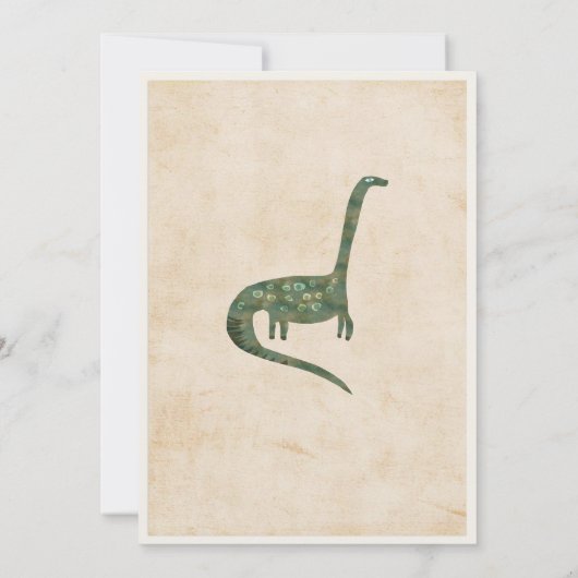 Joint Dual Dinosaurus Vulkaan Verjaardagsuitnodigi Kaart (Achterkant)