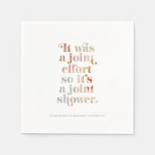 Joint Effort Couple's Baby shower servetten (Voorkant)