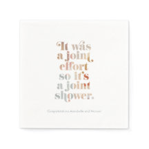Joint Effort Couple's Baby shower servetten