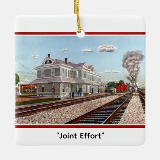 "Joint Effort" van Tom Rock Keramisch Ornament (Voorkant)