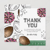 Joint Football Cheer Verjaardag Dank u kaarten (Voorkant / Achterkant)