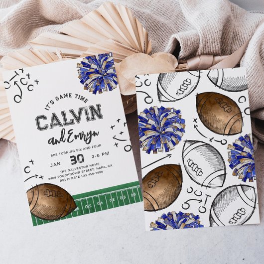 Joint Football Cheer Verjaardagsuitnodigingen | Ge Kaart