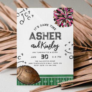 Joint Football Cheer Verjaardagsuitnodigingen   Ge Kaart