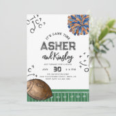 Joint Football Cheer Verjaardagsuitnodigingen | Ge Kaart (Staand voorkant)