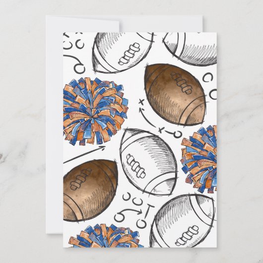 Joint Football Cheer Verjaardagsuitnodigingen | Ge Kaart (Achterkant)