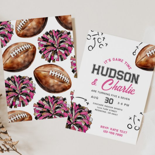 Joint Football Cheer Verjaardagsuitnodigingen Kaart