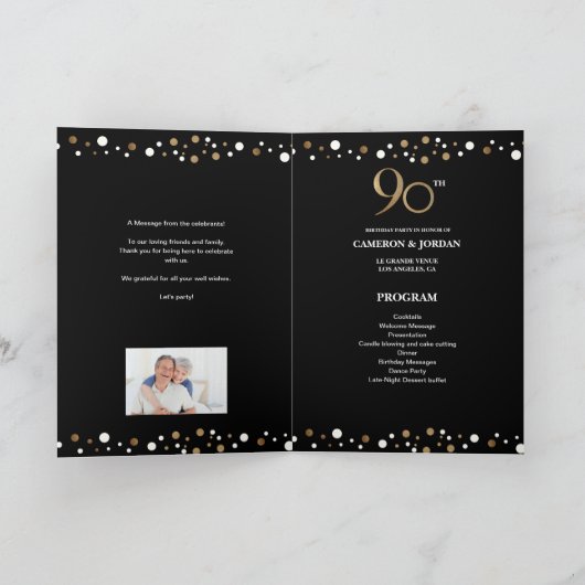 Joint Gold en Black Confetti 90th jarig Programma (Binnen)
