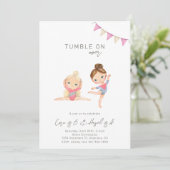Joint Gymnastics Birthday Invitation Kaart (Staand voorkant)