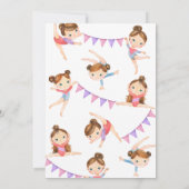 Joint Gymnastics Birthday Invitation Kaart (Achterkant)