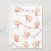 Joint Gymnastics Birthday Invitation Kaart (Achterkant)