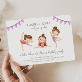 Joint Gymnastics Birthday Invitation Kaart