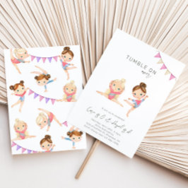 Joint Gymnastics Birthday Invitation Kaart