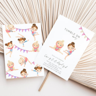 Joint Gymnastics Birthday Invitation Kaart