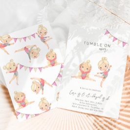 Joint Gymnastics Birthday Invitation Kaart