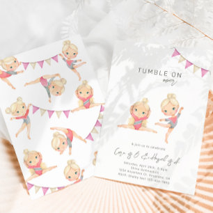 Joint Gymnastics Birthday Invitation Kaart
