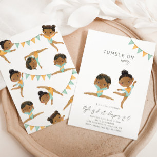 Joint Gymnastics Birthday Invitation   Zussen Kaart