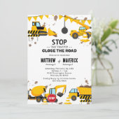 Joint Kinder constructie thema Verjaardagsfeest Kaart (Staand voorkant)