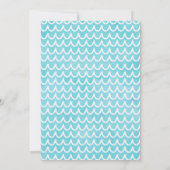 Joint Mermaid and Shark Birthday Invitation Kaart (Achterkant)