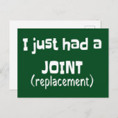 Joint Replacement Humor Funny Novelty Briefkaart (Voorkant / Achterkant)