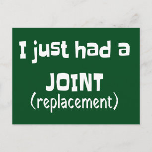Joint Replacement Humor Funny Novelty Briefkaart