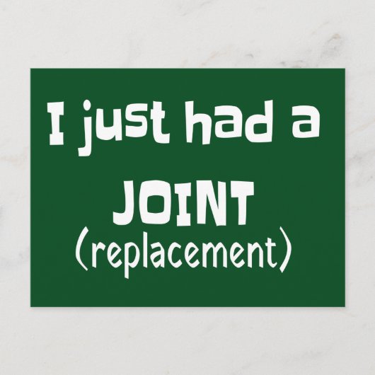 Joint Replacement Humor Funny Novelty Briefkaart (Voorkant)