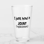 Joint Replacement Humor Funny Novelty Glas (Voorkant)