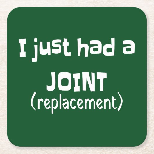 Joint Replacement Humor Funny Novelty Kartonnen Onderzetters (Voorkant)
