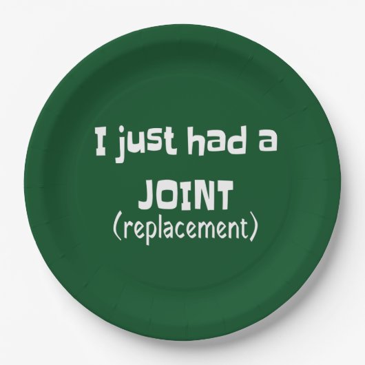 Joint Replacement Humor Funny Novelty Papieren Bordje (Voorkant)