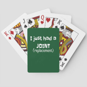 Joint Replacement Humor Funny Novelty Pokerkaarten