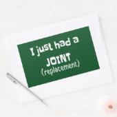 Joint Replacement Humor Funny Novelty Rechthoekige Sticker (Envelop)