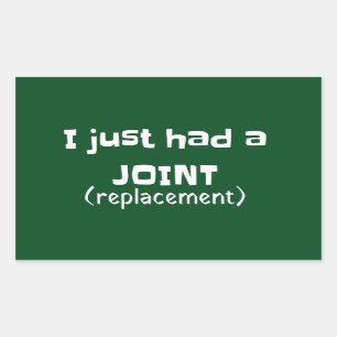 Joint Replacement Humor Funny Novelty Rechthoekige Sticker