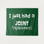 Joint Replacement Humor Funny Novelty Wandkleed (Voorkant (horizontaal))