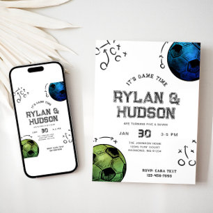 Joint Soccer verjaardagsuitnodiging Kaart