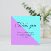 Joint twin ruimte verjaardagsfeestje Jongen Meisje Bedankkaart (Staand voorkant)