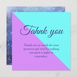 Joint twin ruimte verjaardagsfeestje Jongen Meisje Bedankkaart