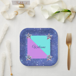 Joint twin ruimte verjaardagsfeestje Jongen Meisje Papieren Bordje