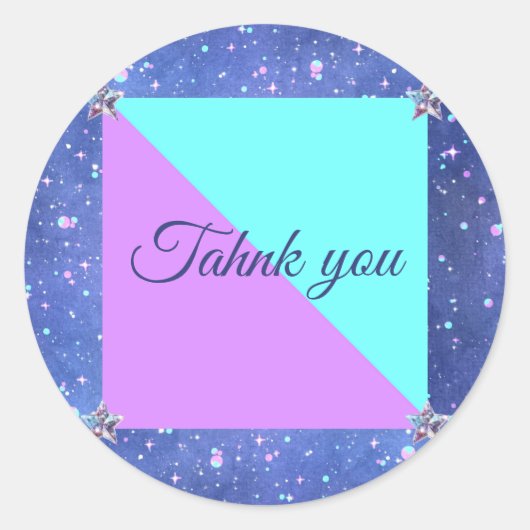 Joint twin ruimte verjaardagsfeestje Jongen Meisje Ronde Sticker (Voorkant)