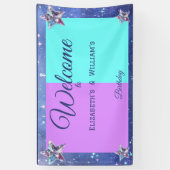 Joint twin ruimte verjaardagsfeestje Jongen Meisje Spandoek (Verticaal)