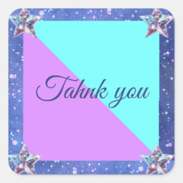 Joint twin ruimte verjaardagsfeestje Jongen Meisje Vierkante Sticker