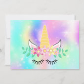 Joint Unicorn Birthday - Hartelijk dank Bedankkaart (Achterkant)