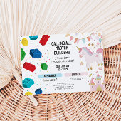 Joint Unicorn & Building Blocks Birthday Kaart