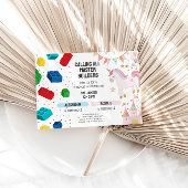 Joint Unicorn & Building Blocks Birthday Kaart