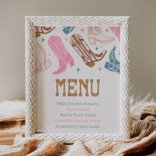 Joint Westerne Partij Menu Sign