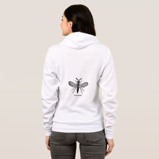 Jointworm  Illustratie Hoodie (Achterkant volledig)